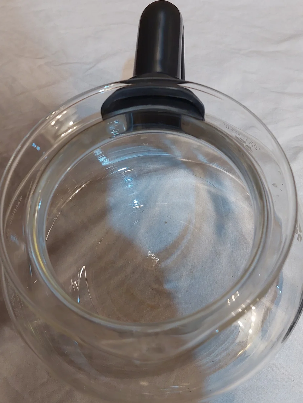 Mr Coffee Glass Coffee Decanter Pot with Black Handle and Lid E-84 Replacement